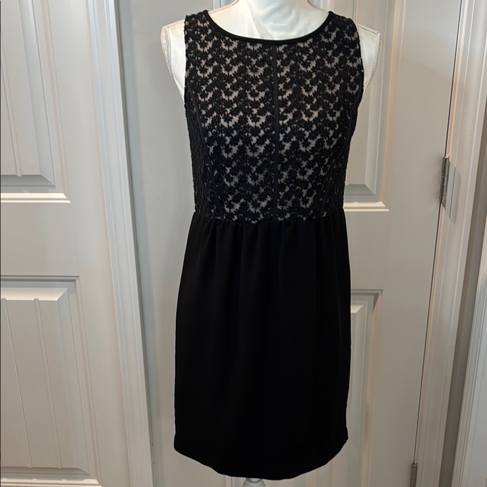 LOFT Black Sleeveless Sheath Mini Dress Size 0